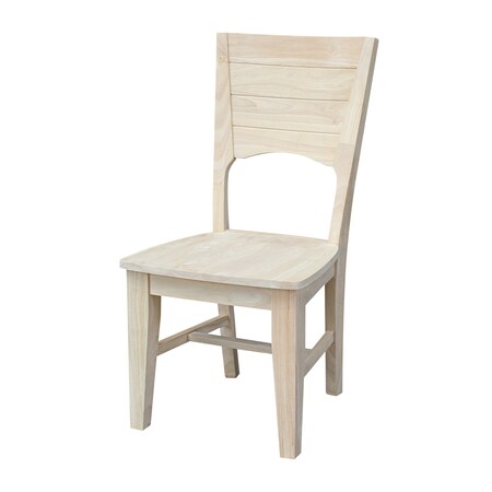 International Concepts Canyon Collection Set of 2 Solid Back Full Chairs, Unfinished C-48P
